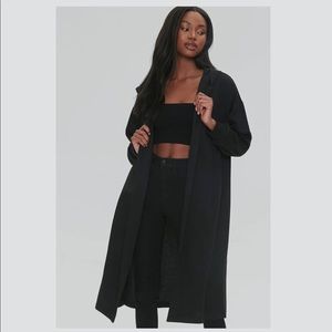 Fleece Hooded Duster Jacket🖤